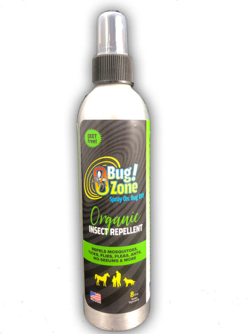 0Bug!Zone Organic Insect Repellent Spray 8oz - BONUS SIZE!